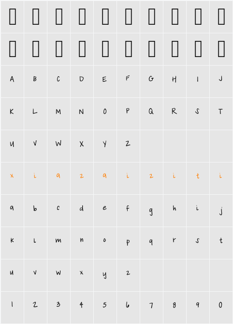 Aly Og 2 字符映射表