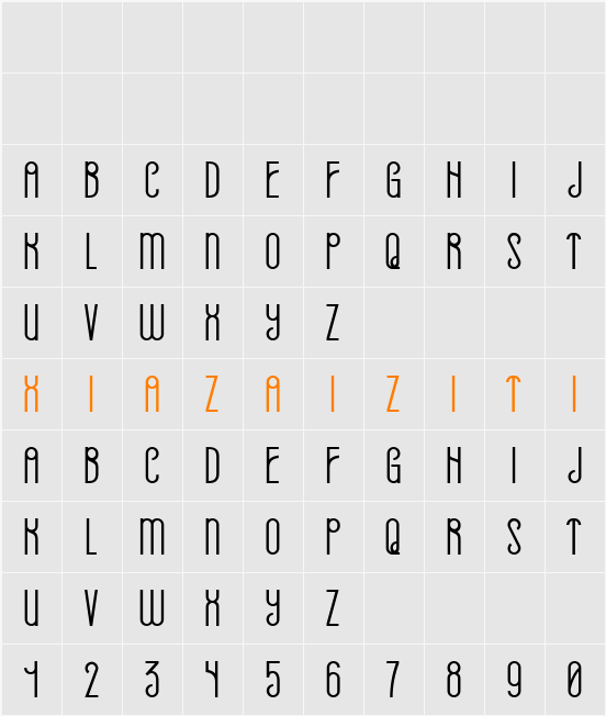 Already 字符映射表