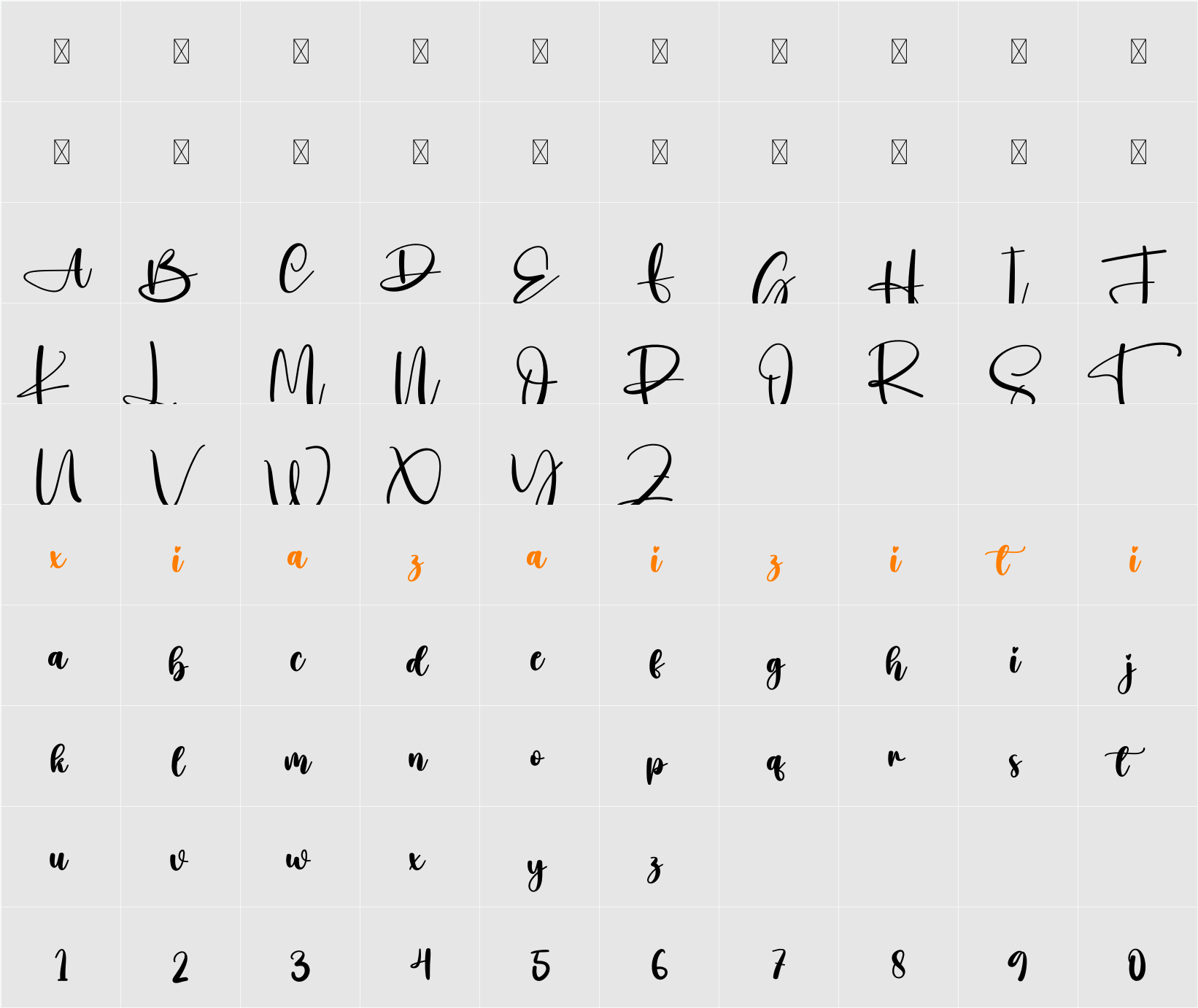 Already 字符映射表