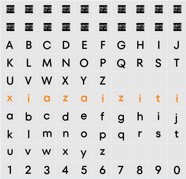 TT Fors Trial Medium 字符映射表