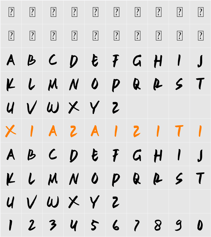 ALOSKA 字符映射表