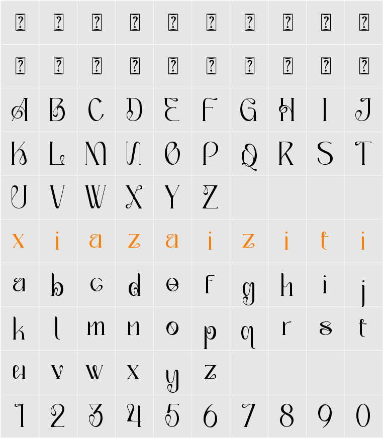 Alegros-Personal use 字符映射表