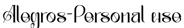 Alegros-Personal use
