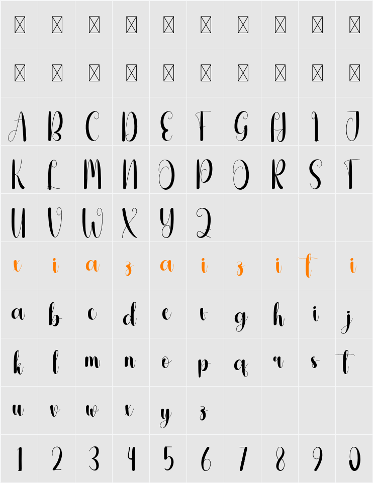 Typically 字符映射表