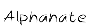 Alphahate 字体预览图