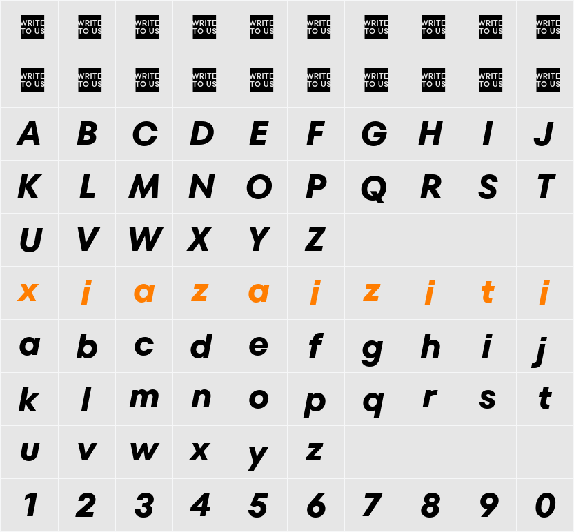 TT Fors Trial 字符映射表