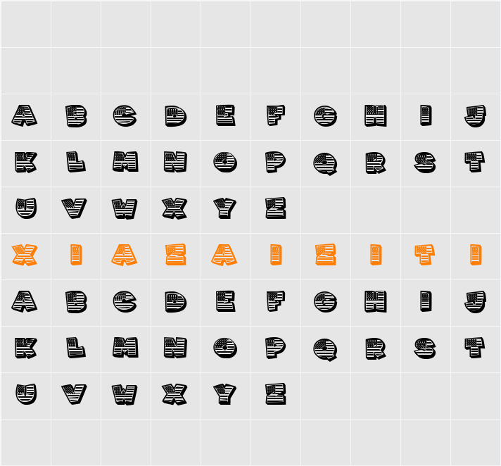 Americans 字符映射表