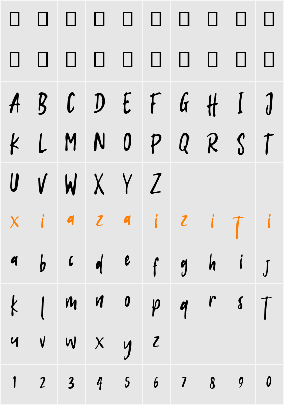 Amook 字符映射表