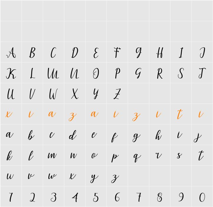 amira script 字符映射表