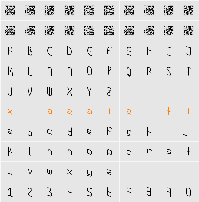 AmplitudeSkewed 字符映射表