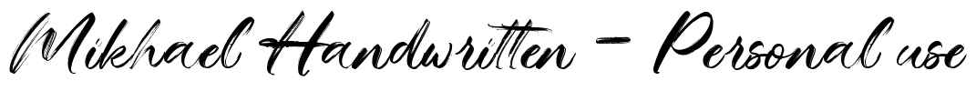 Mikhael Handwritten - Personal use