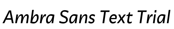 Ambra Sans Text Trial