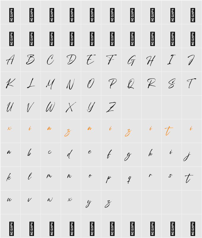 Golden Hours - Demo Version 字符映射表
