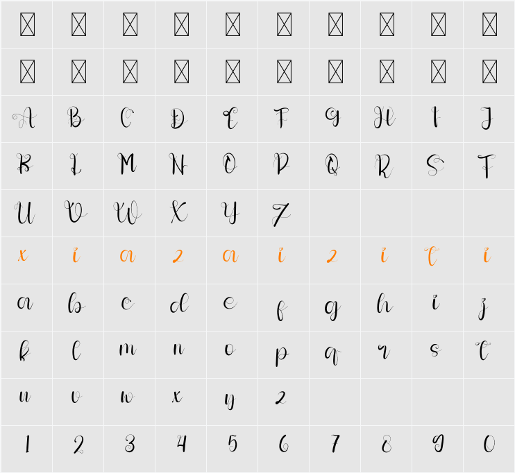 Amytha 字符映射表