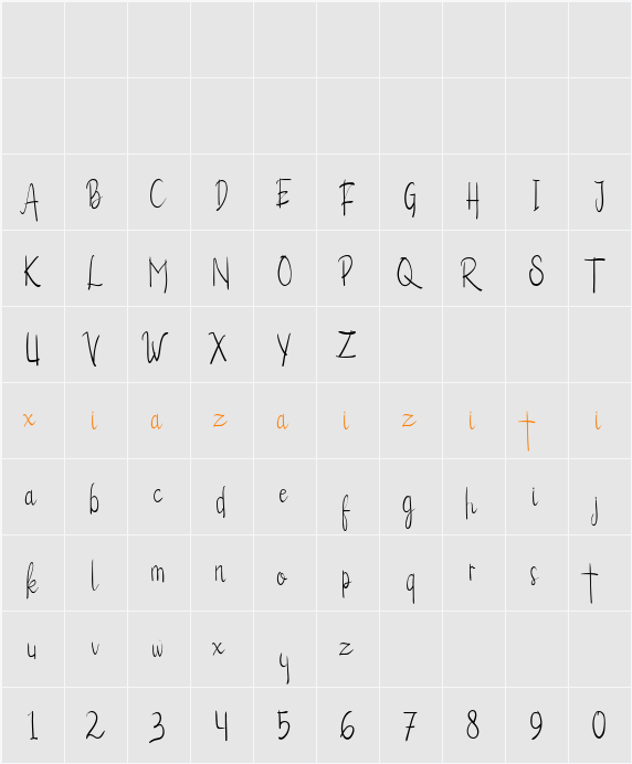 Alexandrea 字符映射表