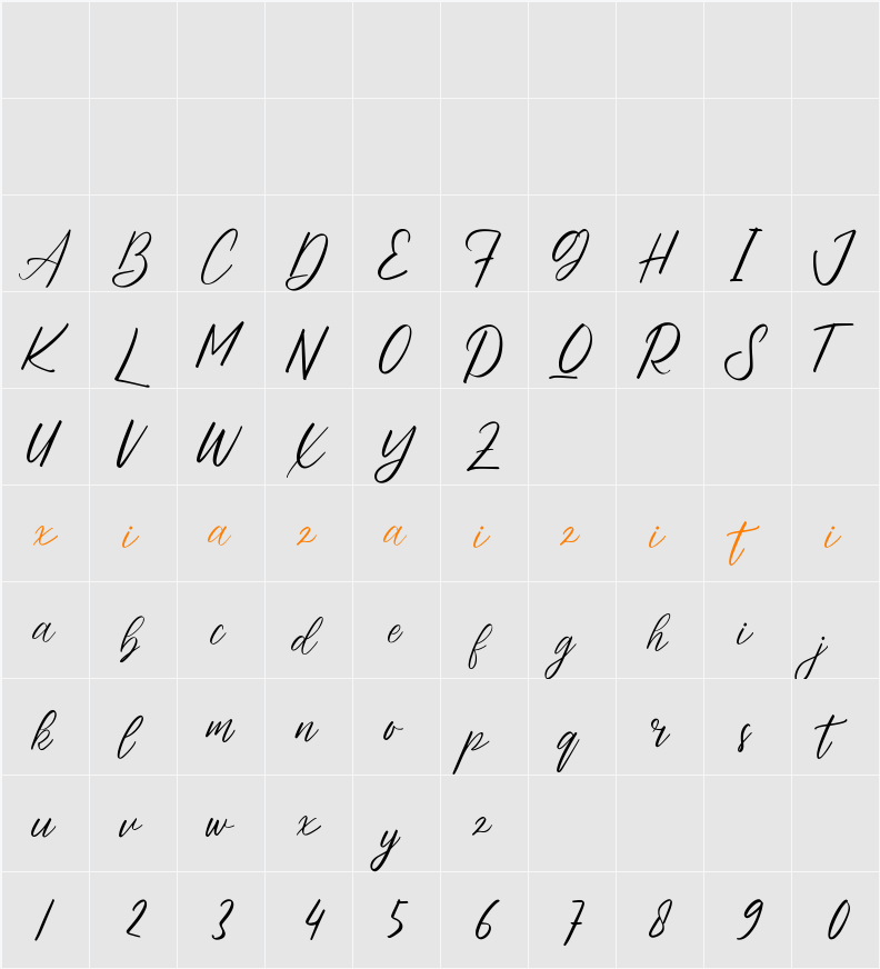 Aghessta 字符映射表