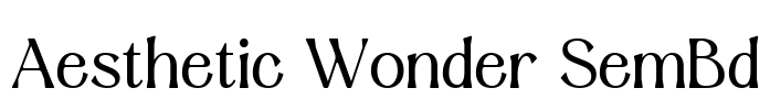 Aesthetic Wonder SemBd