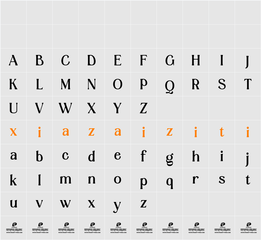 Aesthetic Wonder ExtBd 字符映射表