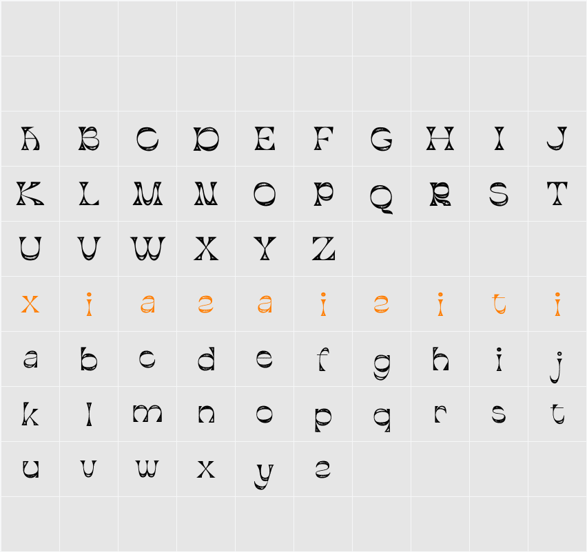 Abeleo Vintage Demo Stamp 字符映射表