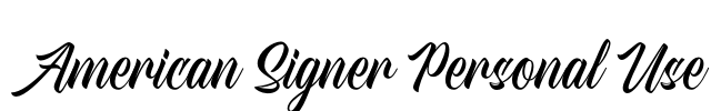 American Signer Personal Use
