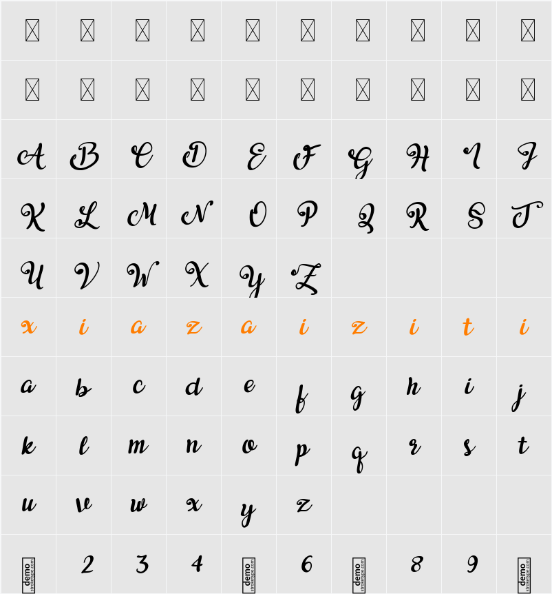 Aikaterine-free 字符映射表