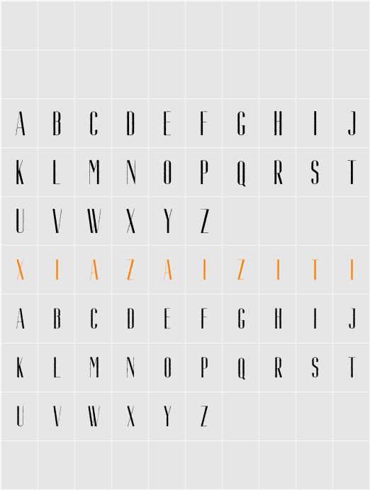 Aguero Sans Rough Demo 字符映射表