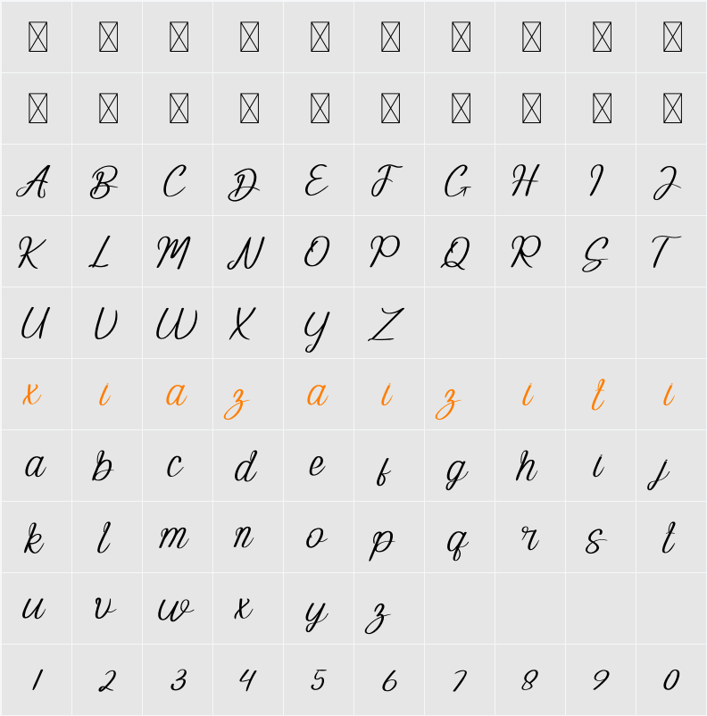 Almond 字符映射表