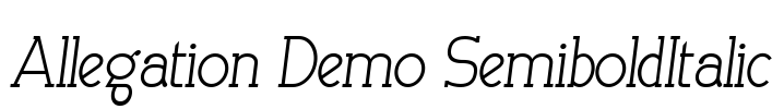 Allegation Demo SemiboldItalic