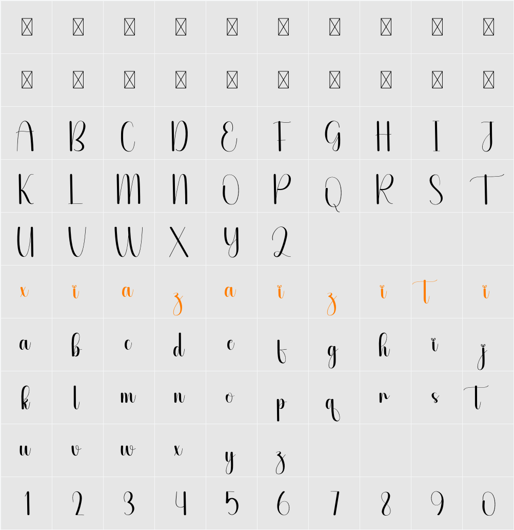 Asian 字符映射表