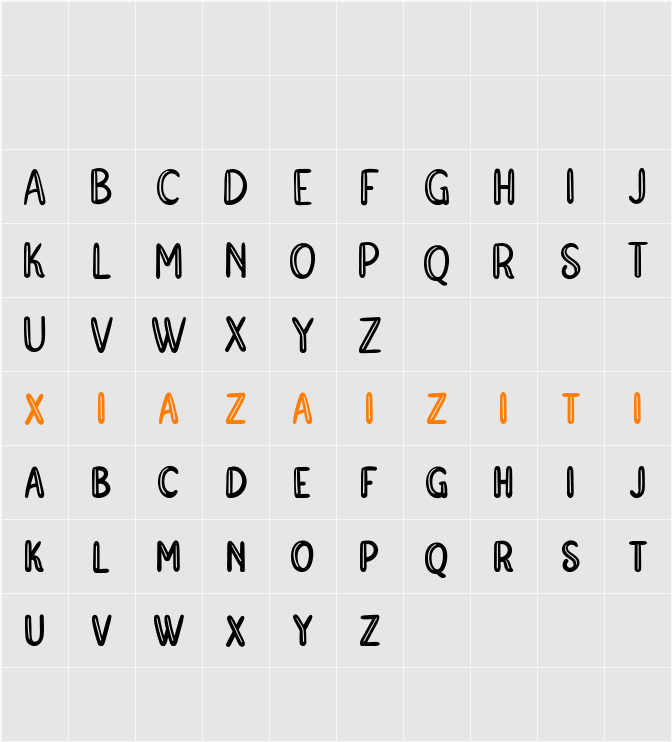 Agnostic Mirossa FREE 字符映射表