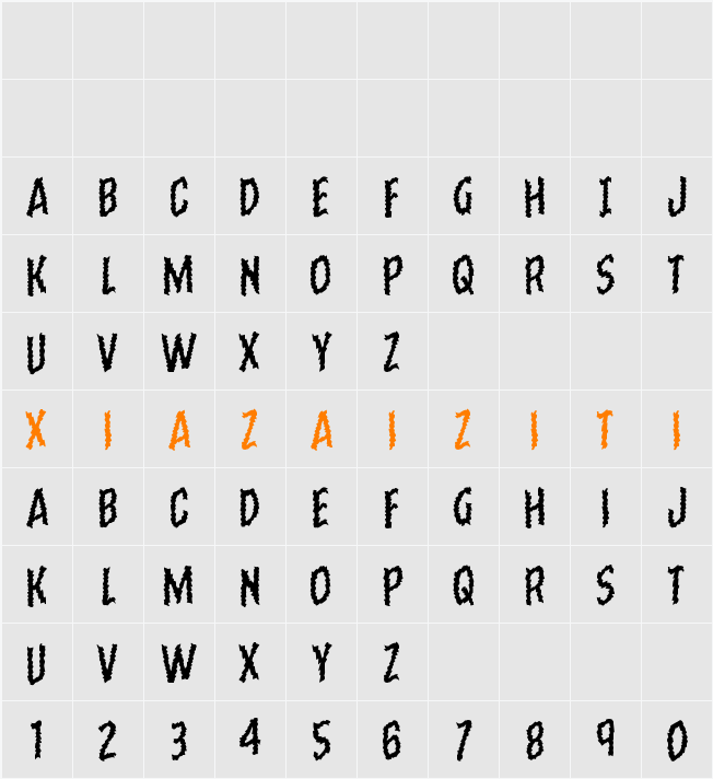 Ampire Warped 字符映射表