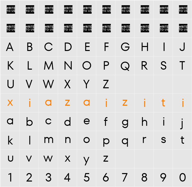 TT Fors Trial 字符映射表