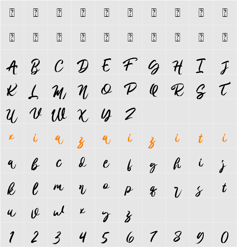 Alisa 字符映射表