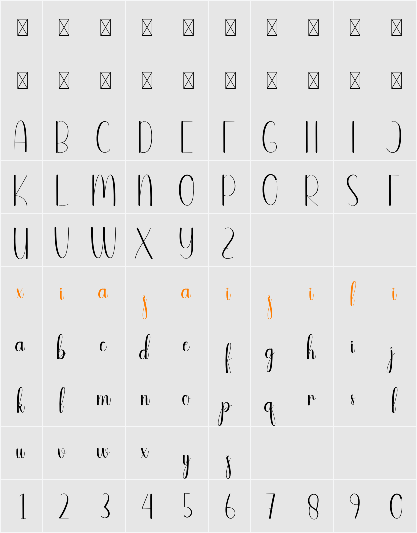 Daddy Cubby 字符映射表