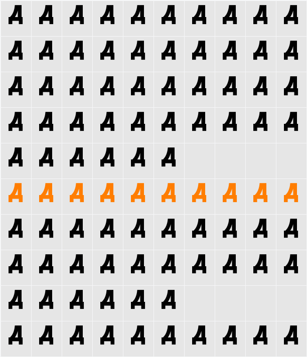 alghorie bald 字符映射表