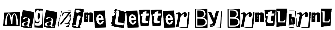 Magazine Letter By Brntlbrnl