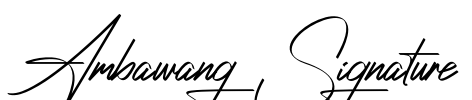 Ambawang Signature 字体预览图