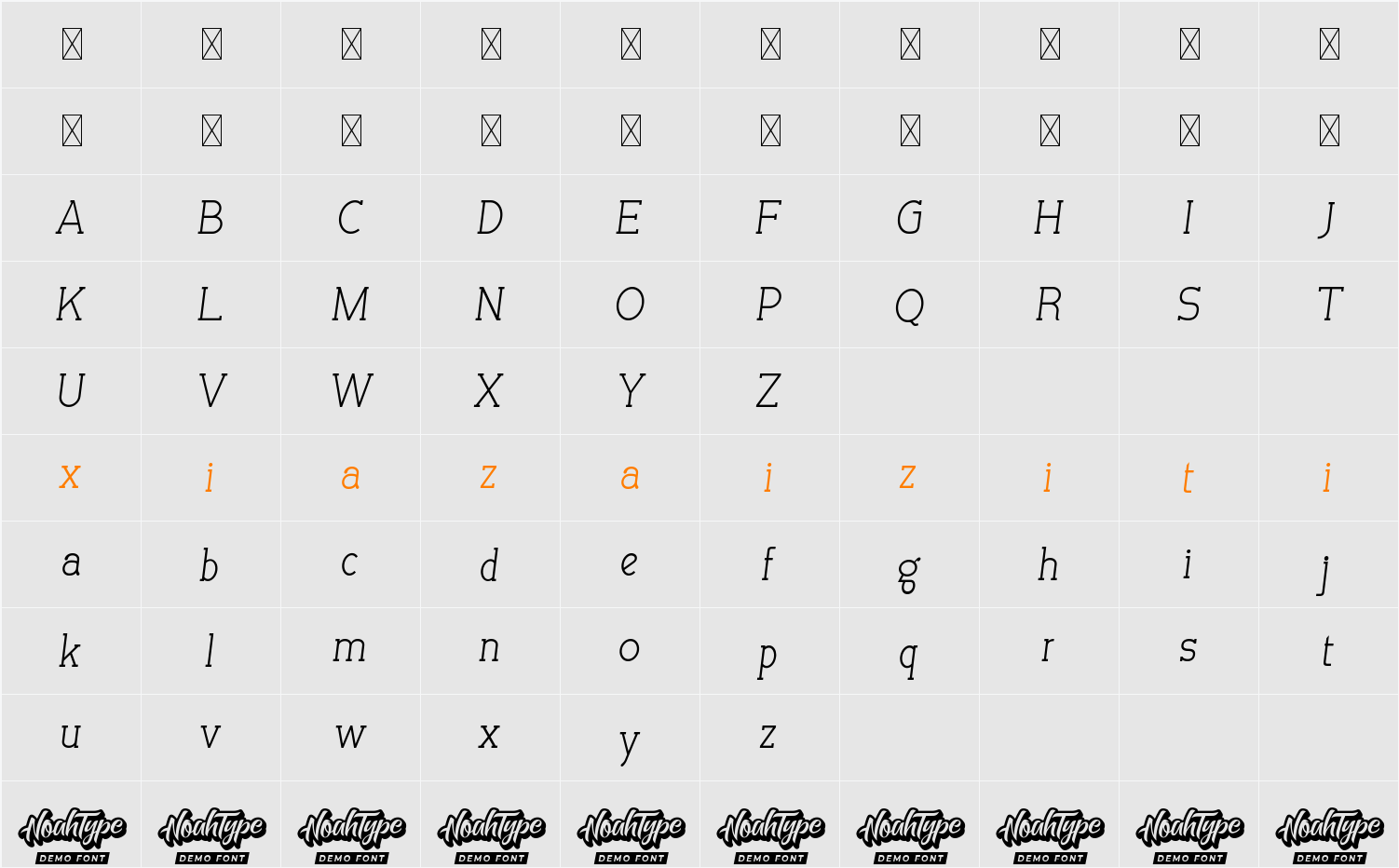 Allegation Demo 字符映射表