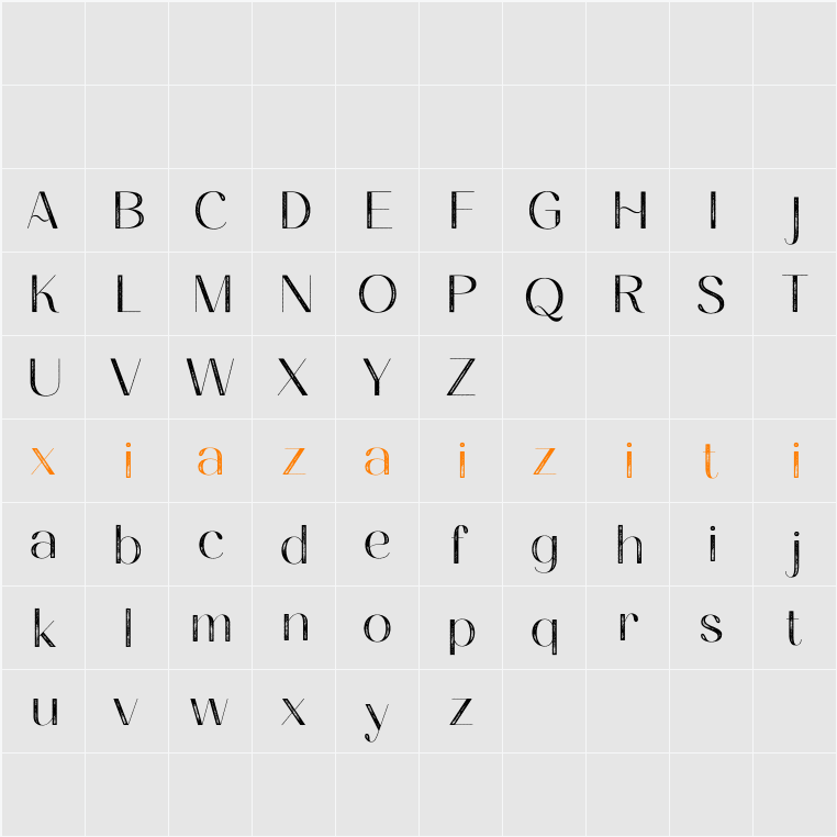 Ameda Demo Stamp 字符映射表