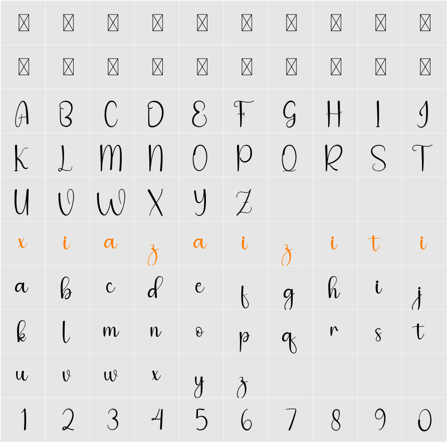 The Brighty 字符映射表