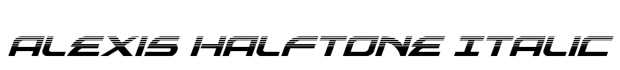 Alexis Halftone Italic