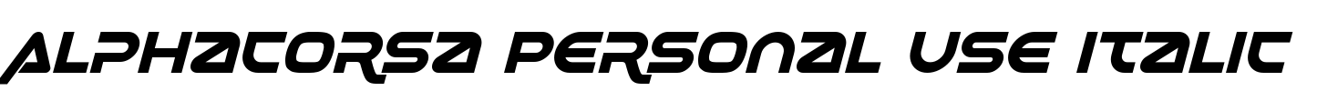 Alphacorsa Personal Use Italic