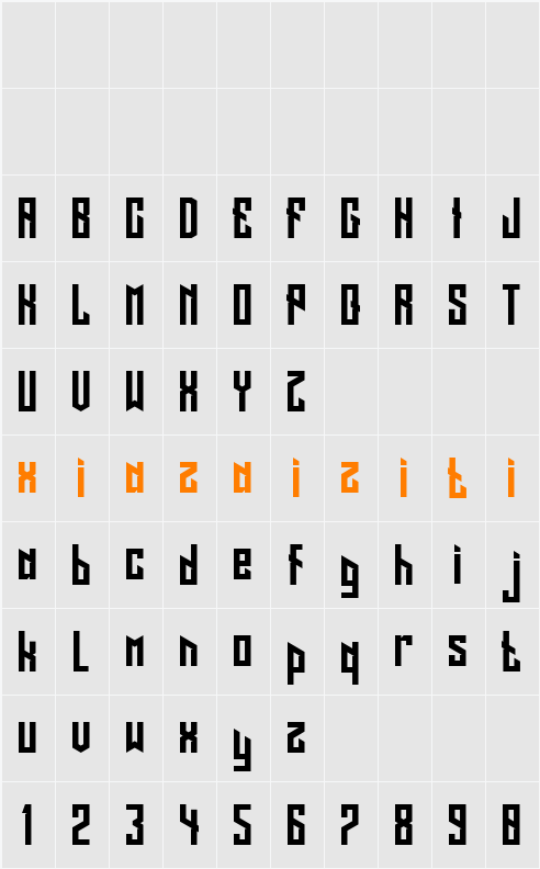 Long Shot 字符映射表