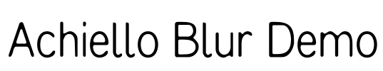 Achiello Blur Demo