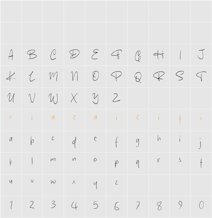 Humber Town 字符映射表