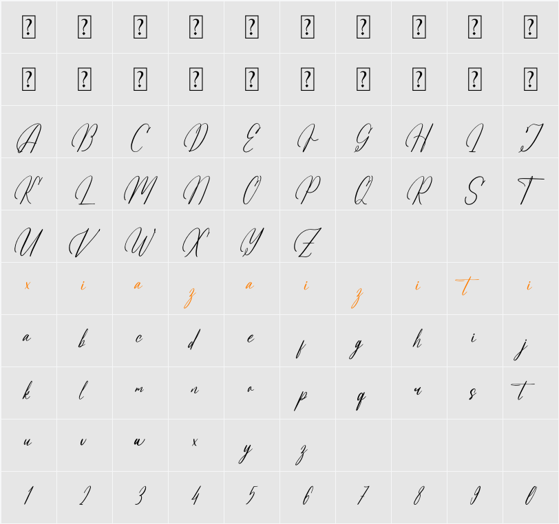 Arathevil Bontegliar 字符映射表