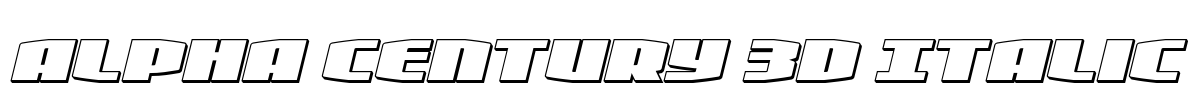 Alpha Century 3D Italic