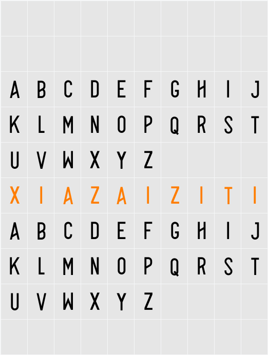 Alpha Medium 字符映射表