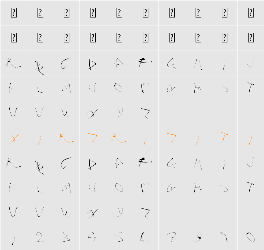 Alphasplat 字符映射表