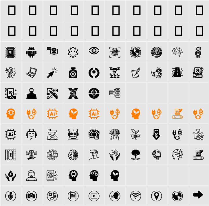 Artificial Intelligence 字符映射表